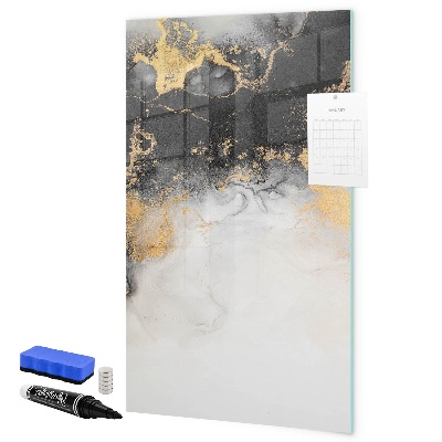 Memobord van glas met print inclusief neodymium magneten Modern prikbord voor notities en foto's