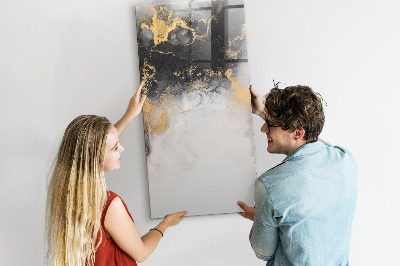 Memobord van glas met print inclusief neodymium magneten Modern prikbord voor notities en foto's