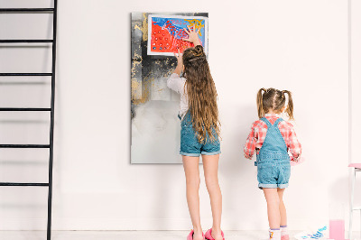 Memobord van glas met print inclusief neodymium magneten Modern prikbord voor notities en foto's
