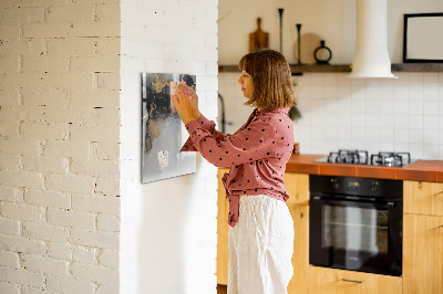 Memobord van glas met print inclusief neodymium magneten Modern prikbord voor notities en foto's