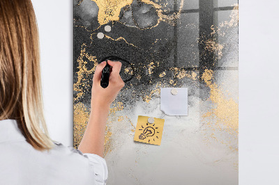 Memobord van glas met print inclusief neodymium magneten Modern prikbord voor notities en foto's