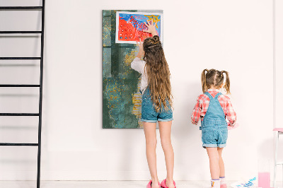 Memobord van glas met print inclusief neodymium magneten Modern prikbord voor foto's en notities