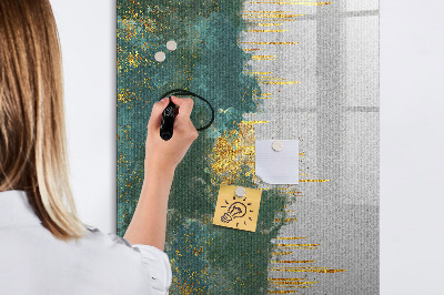 Memobord van glas met print inclusief neodymium magneten Modern prikbord voor foto's en notities