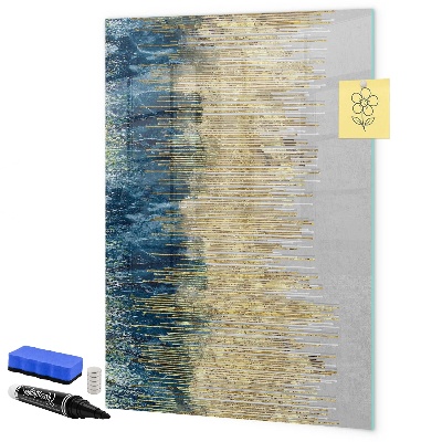 Decoratief glazen wandbord beschrijfbaar en magnetisch Modern prikbord voor foto's en notities