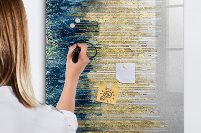 Decoratief glazen wandbord beschrijfbaar en magnetisch Modern prikbord voor foto's en notities