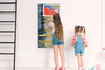 Decoratief glazen wandbord beschrijfbaar en magnetisch Modern prikbord voor foto's en notities