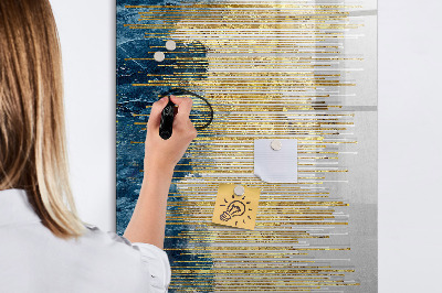 Decoratief glazen wandbord beschrijfbaar en magnetisch Modern prikbord voor foto's en notities