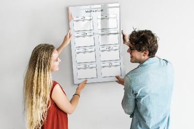 Memobord van glas met print inclusief neodymium magneten Een visionboard voor een beter leven.