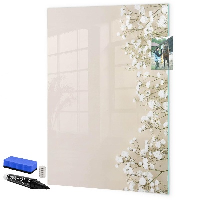 Decoratief glazen wandbord beschrijfbaar en magnetisch Creatief prikbord voor herinneringen en notities