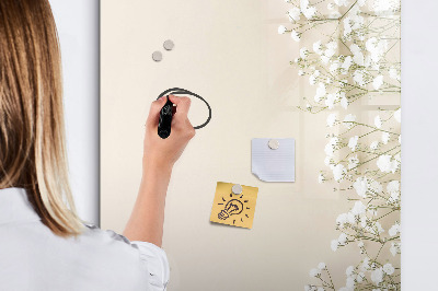 Decoratief glazen wandbord beschrijfbaar en magnetisch Creatief prikbord voor herinneringen en notities