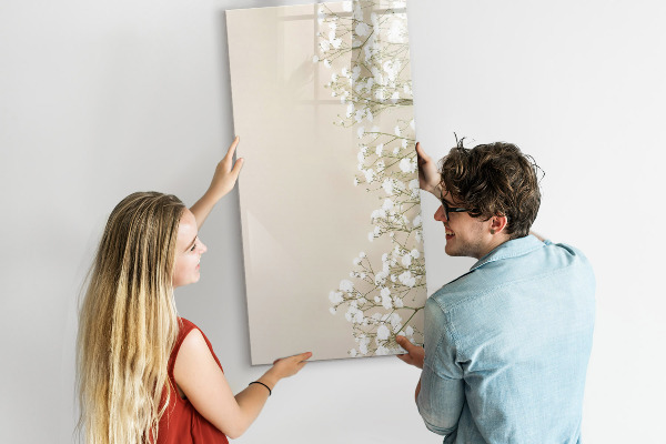 Decoratief glazen wandbord beschrijfbaar en magnetisch Creatief prikbord voor herinneringen en notities