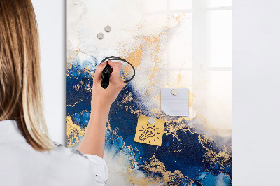 Memobord van glas met print inclusief neodymium magneten Een stijlvol bord voor notities en foto's