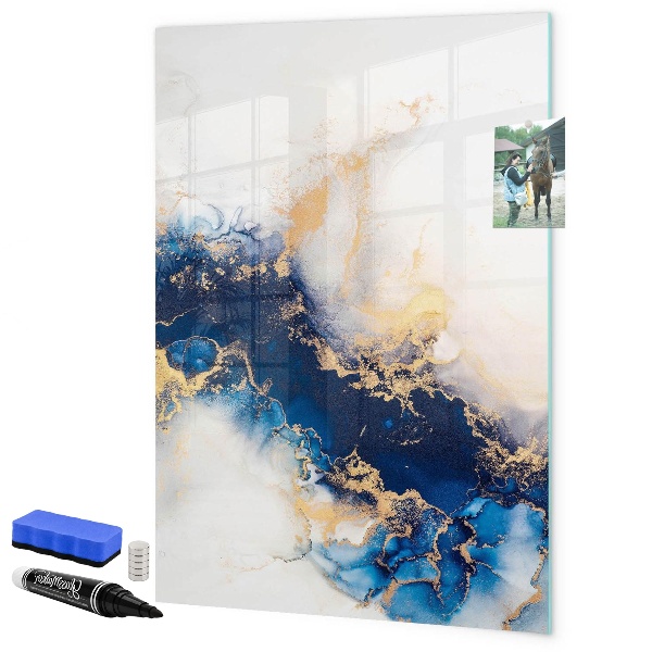 Memobord van glas met print inclusief neodymium magneten Een stijlvol bord voor notities en foto's