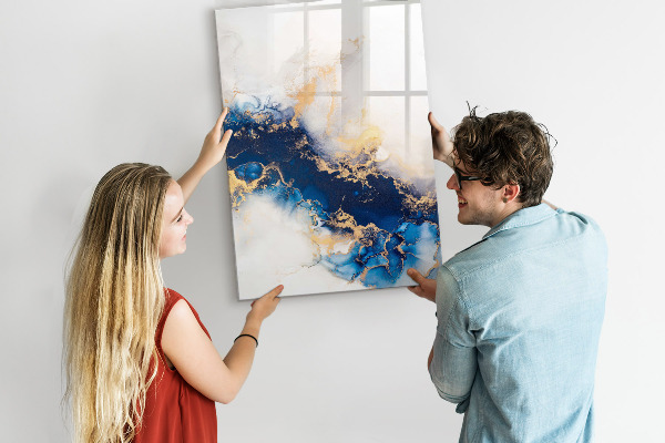 Memobord van glas met print inclusief neodymium magneten Een stijlvol bord voor notities en foto's