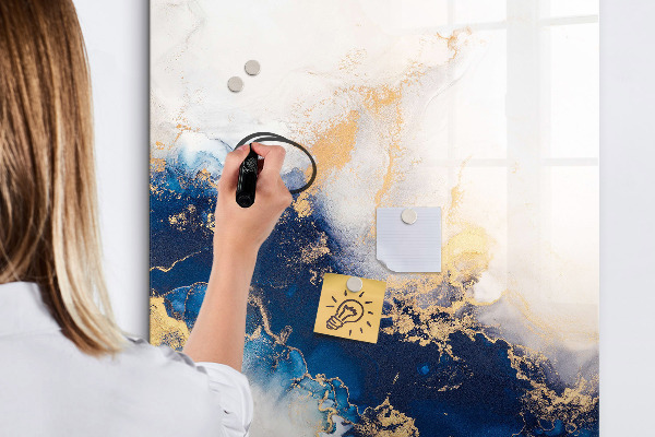 Memobord van glas met print inclusief neodymium magneten Een stijlvol bord voor notities en foto's