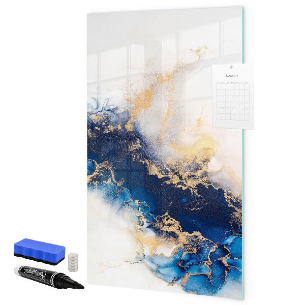 Memobord van glas met print inclusief neodymium magneten Een stijlvol bord voor notities en foto's
