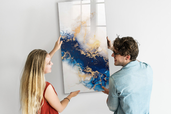 Memobord van glas met print inclusief neodymium magneten Een stijlvol bord voor notities en foto's