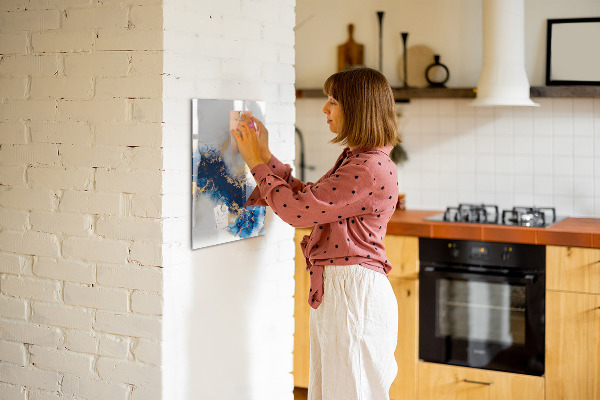 Memobord van glas met print inclusief neodymium magneten Een stijlvol bord voor notities en foto's