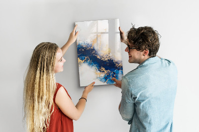 Memobord van glas met print inclusief neodymium magneten Een stijlvol bord voor notities en foto's