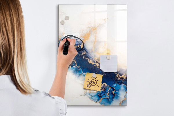 Memobord van glas met print inclusief neodymium magneten Een stijlvol bord voor notities en foto's