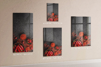 Decoratief glazen wandbord beschrijfbaar en magnetisch Het plannen van maandelijkse doelen en taken.