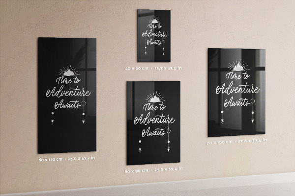 Decoratief glazen wandbord beschrijfbaar en magnetisch 30-daagse fotografie-uitdaging