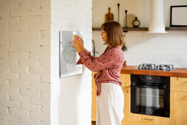 Memobord van glas met print inclusief neodymium magneten Een zomer vol herinneringen en plezier.