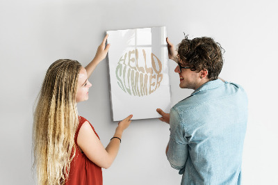 Memobord van glas met print inclusief neodymium magneten Een zomer vol herinneringen en plezier.
