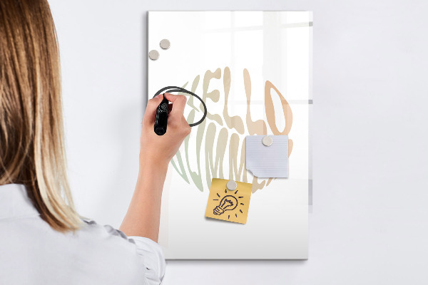 Memobord van glas met print inclusief neodymium magneten Een zomer vol herinneringen en plezier.