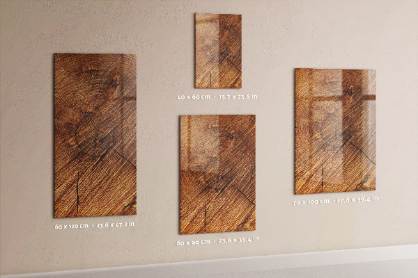 Decoratief glazen wandbord beschrijfbaar en magnetisch Verjaardagskalender met ruimte voor foto's