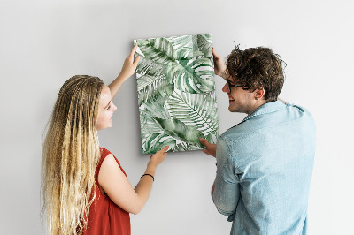 Memobord van glas met print inclusief neodymium magneten Groen bord voor foto's en notities