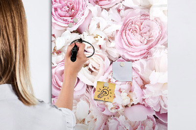 Decoratief glazen wandbord beschrijfbaar en magnetisch Bloemenbord voor notities en foto's