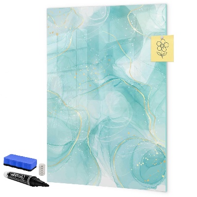 Decoratief glazen wandbord beschrijfbaar en magnetisch Een kleurrijk bord voor het presenteren van foto's