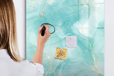Decoratief glazen wandbord beschrijfbaar en magnetisch Een kleurrijk bord voor het presenteren van foto's