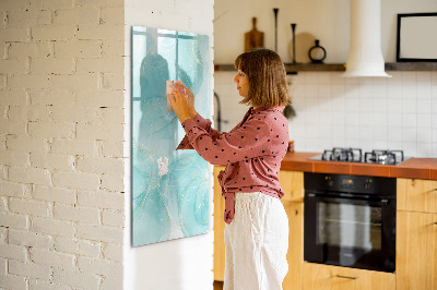Decoratief glazen wandbord beschrijfbaar en magnetisch Een kleurrijk bord voor het presenteren van foto's