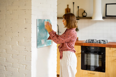 Decoratief glazen wandbord beschrijfbaar en magnetisch Een kleurrijk bord voor het presenteren van foto's