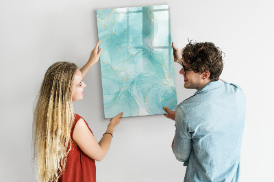 Decoratief glazen wandbord beschrijfbaar en magnetisch Een kleurrijk bord voor het presenteren van foto's