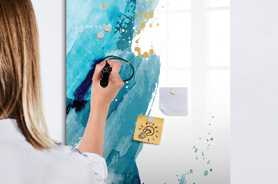 Memobord van glas met print inclusief neodymium magneten Een kleurrijk prikbord voor foto's en notities