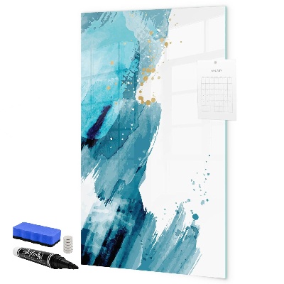 Memobord van glas met print inclusief neodymium magneten Een kleurrijk prikbord voor foto's en notities
