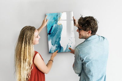 Memobord van glas met print inclusief neodymium magneten Een kleurrijk prikbord voor foto's en notities