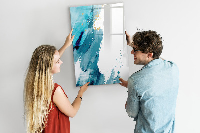 Memobord van glas met print inclusief neodymium magneten Een kleurrijk prikbord voor foto's en notities