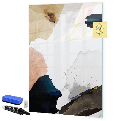 Memobord van glas met print inclusief neodymium magneten Een stijlvol bord voor notities en foto's