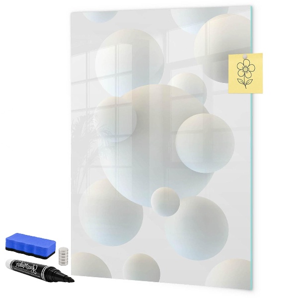 Memobord van glas met print inclusief neodymium magneten Een praktisch prikbord voor notities en foto's.