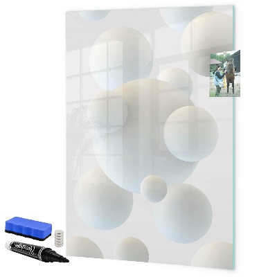 Memobord van glas met print inclusief neodymium magneten Een praktisch prikbord voor notities en foto's.