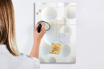 Memobord van glas met print inclusief neodymium magneten Een praktisch prikbord voor notities en foto's.