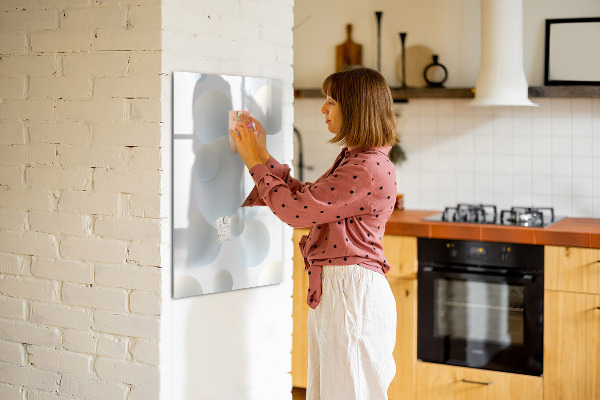 Memobord van glas met print inclusief neodymium magneten Een praktisch prikbord voor notities en foto's.