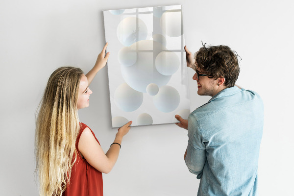 Memobord van glas met print inclusief neodymium magneten Een praktisch prikbord voor notities en foto's.