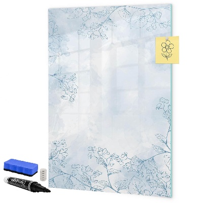 Decoratief glazen wandbord beschrijfbaar en magnetisch Creatief moodboard voor foto's en notities