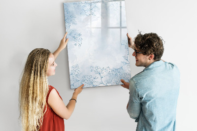Decoratief glazen wandbord beschrijfbaar en magnetisch Creatief moodboard voor foto's en notities