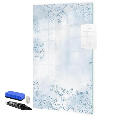 Decoratief glazen wandbord beschrijfbaar en magnetisch Creatief moodboard voor foto's en notities